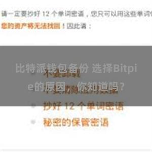 比特派钱包备份 选择Bitpie的原因，你知道吗？