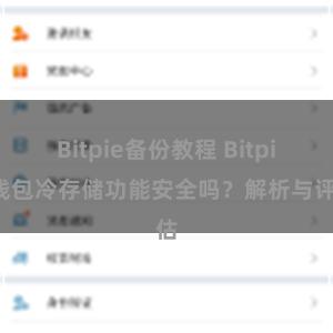 Bitpie备份教程 Bitpie钱包冷存储功能安全吗？解析与评估