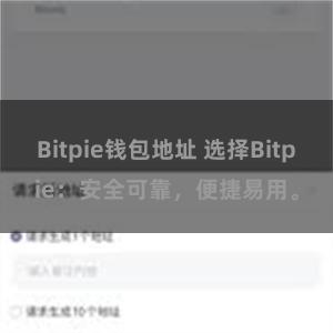 Bitpie钱包地址 选择Bitpie：安全可靠，便捷易用。