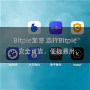 Bitpie加密 选择Bitpie：安全可靠，便捷易用。