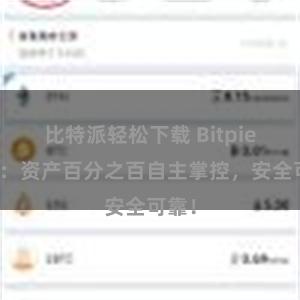 比特派轻松下载 Bitpie钱包：资产百分之百自主掌控，安全可靠！