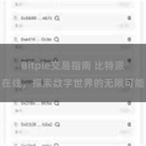 Bitpie交易指南 比特派在线，探索数字世界的无限可能